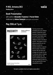Book presentation PASSIVITY, Between Indifference and Pacifism, 25 May 2023